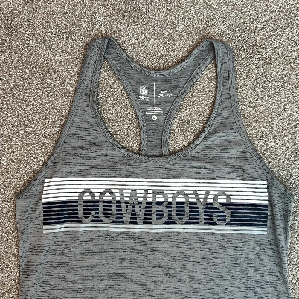Nike Gray Cowboys Racerback Tank‎